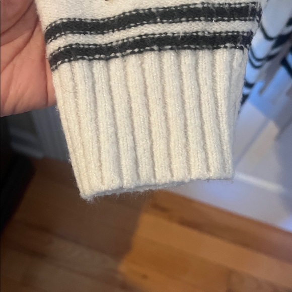 Saltwater LUXE Black and Cream Knit Cardigan Womens 2X - Picture 4 of 7